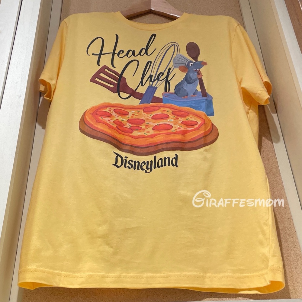 Disneyland  'Head Chef' Remy Pizza Graphic Tee NEW